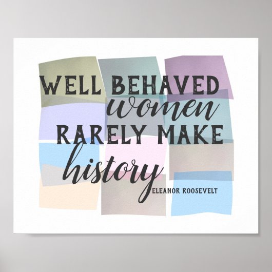 Eleanor Roosevelt citeert vrouwen abstract design Poster (Voorkant)