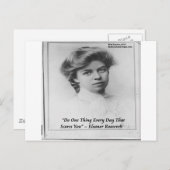 Eleanor Roosevelt "doe iets eng" Citaat Briefkaart (Voorkant / Achterkant)