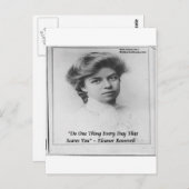Eleanor Roosevelt "doe iets eng" Citaat Briefkaart (Voorkant / Achterkant)