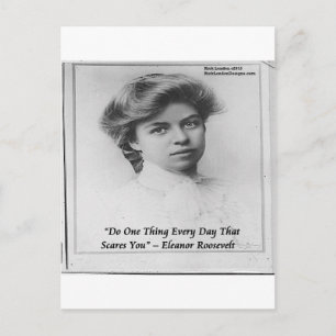 Eleanor Roosevelt "doe iets eng" Citaat Briefkaart