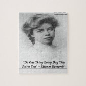 Eleanor Roosevelt "doe iets eng" Citaat Legpuzzel (Verticaal)