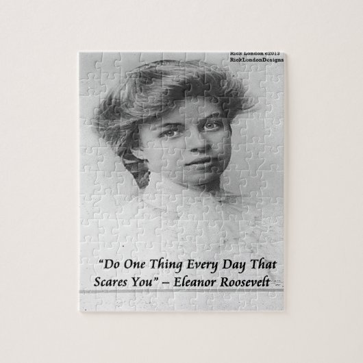 Eleanor Roosevelt "doe iets eng" Citaat Legpuzzel (Verticaal)
