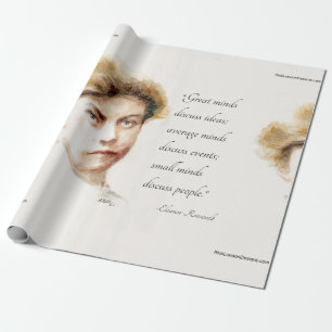 Eleanor Roosevelt & Great Minds Citaat Cadeaupapier