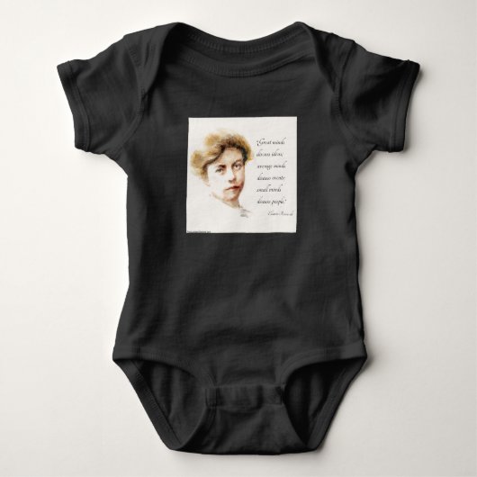 Eleanor Roosevelt & Great Minds Quote Romper (Voorkant)
