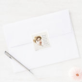 Eleanor Roosevelt & Great Minds Quote  Vierkante Sticker (Envelop)