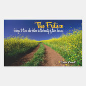 Eleanor Roosevelt Inspirerend citaat "De toekomst" Rechthoekige Sticker (Voorkant)