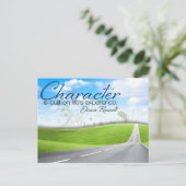 Eleanor Roosevelt Inspirerend citaat "Karakter" Briefkaart (Staand voorkant)