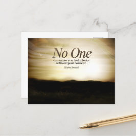 Eleanor Roosevelt Inspirerend citaat "Niemand" Briefkaart