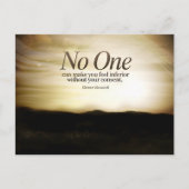 Eleanor Roosevelt Inspirerend citaat "Niemand" Briefkaart (Voorkant)