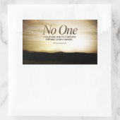 Eleanor Roosevelt Inspirerend citaat "Niemand" Rechthoekige Sticker (Tas)