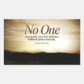 Eleanor Roosevelt Inspirerend citaat "Niemand" Rechthoekige Sticker (Voorkant)