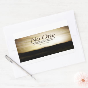 Eleanor Roosevelt Inspirerend citaat "Niemand" Rechthoekige Sticker