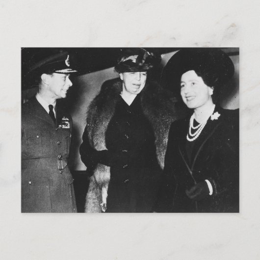 Eleanor Roosevelt King George VI Queen Elizabeth Briefkaart (Voorkant)