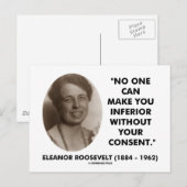 Eleanor Roosevelt Niemand kan je nog slechter make Briefkaart (Voorkant / Achterkant)