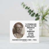 Eleanor Roosevelt Pessimist Briefkaart (Staand voorkant)