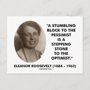 Eleanor Roosevelt Pessimist Briefkaart