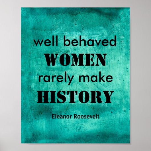 Eleanor Roosevelt poster citaat vrouwen (Voorkant)