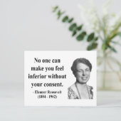 Eleanor Roosevelt Quote 1b Briefkaart (Staand voorkant)