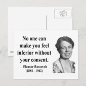 Eleanor Roosevelt Quote 1b Briefkaart (Voorkant / Achterkant)
