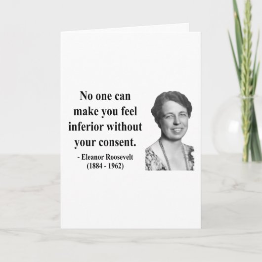 Eleanor Roosevelt Quote 1b Kaart (Voorkant)