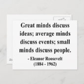 Eleanor Roosevelt Quote 5a Briefkaart (Voorkant / Achterkant)