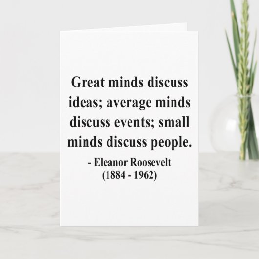 Eleanor Roosevelt Quote 5a Kaart (Voorkant)
