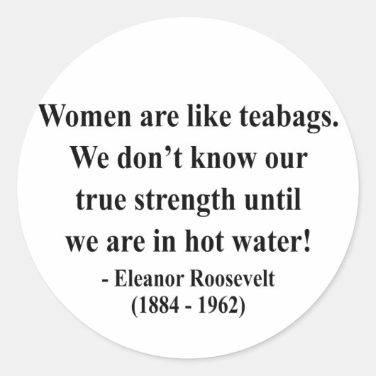 Eleanor Roosevelt Quote 6a Ronde Sticker (Voorkant)