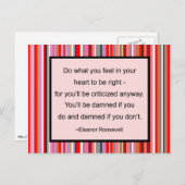 Eleanor Roosevelt Quote Briefkaart (Voorkant / Achterkant)