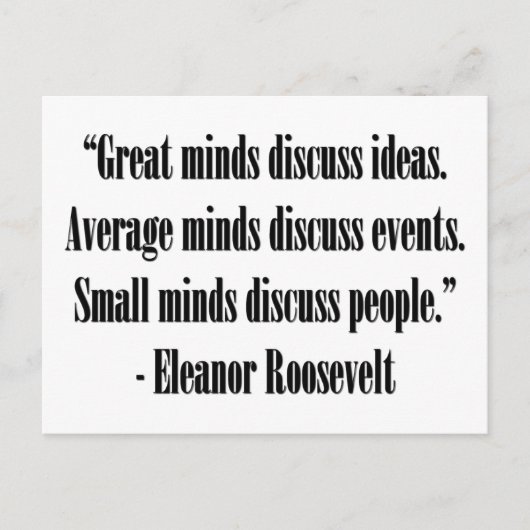 Eleanor Roosevelt Quote Briefkaart (Voorkant)