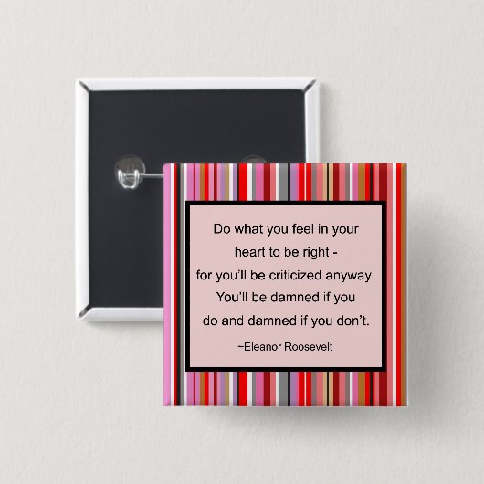 Eleanor Roosevelt Quote Button (Voorkant /achterkant)