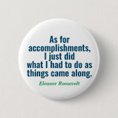 Eleanor Roosevelt Quote Button (Voorkant)