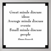 Eleanor Roosevelt Quote | Grote Meren Poster (Voorkant)
