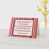 Eleanor Roosevelt Quote Kaart (Gele Bloem)