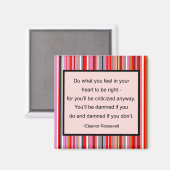 Eleanor Roosevelt Quote Magnet (Voorkant / Achterkant)