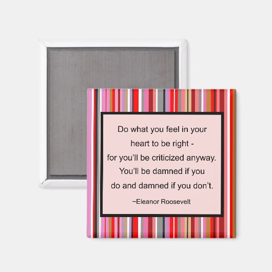 Eleanor Roosevelt Quote Magnet (Voorkant / Achterkant)