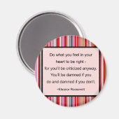 Eleanor Roosevelt Quote Magnet (Voorkant / Achterkant)