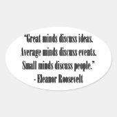 Eleanor Roosevelt Quote Ovale Sticker (Voorkant)