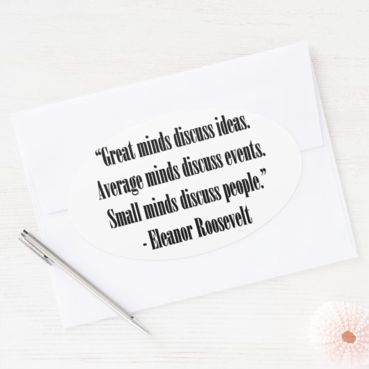 Eleanor Roosevelt Quote Ovale Sticker (Envelop)