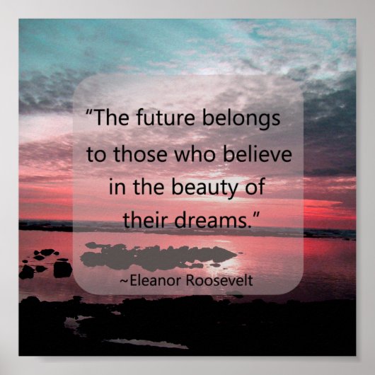 Eleanor Roosevelt Quote Poster (Voorkant)