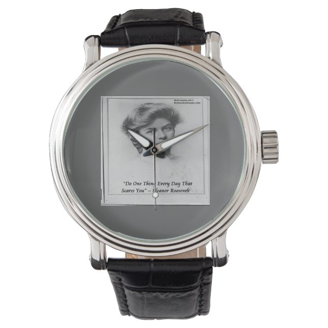 Eleanor Roosevelt & Quote Uniseks Horloge (Voorkant)