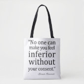 Eleanor Roosevelt-Quotes Tote Bag (Voorkant)