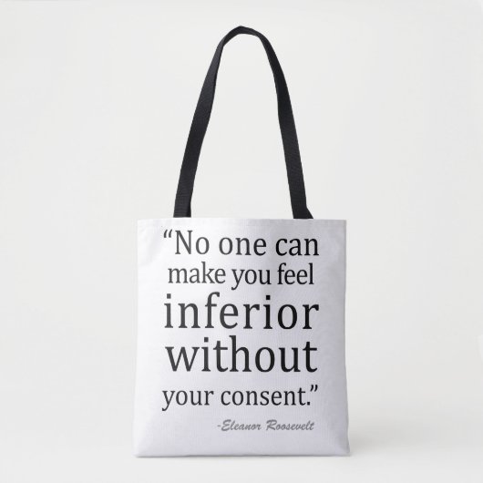Eleanor Roosevelt-Quotes Tote Bag (Voorkant)