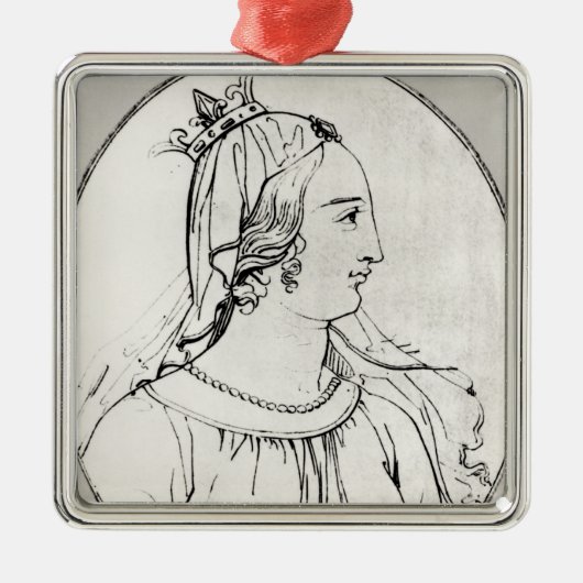 Eleanor van Aquitaine Metalen Ornament (Voorkant)