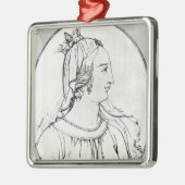 Eleanor van Aquitaine Metalen Ornament (Links)