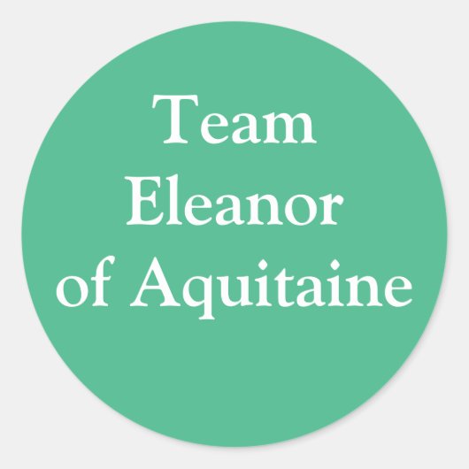Eleanor van Aquitaine Queen of England Ronde Sticker (Voorkant)