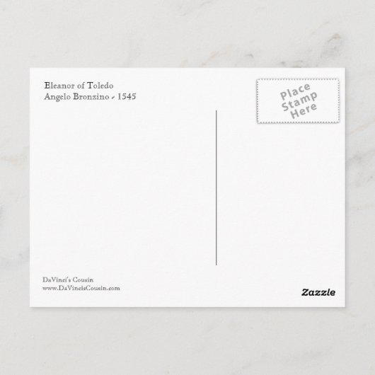 Eleanor van het Briefkaart Toledo (Achterkant)