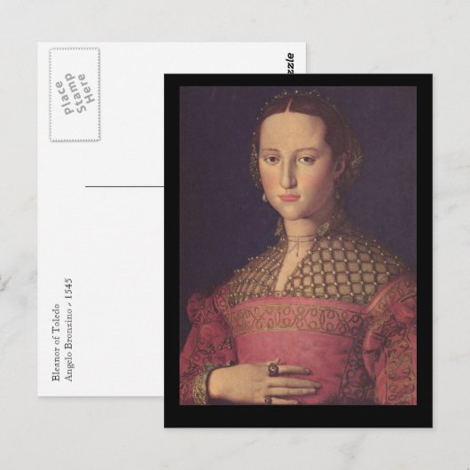 Eleanor van het Briefkaart van Toledo (Voorkant / Achterkant)