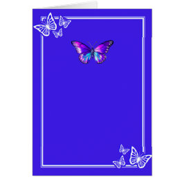  Elec. Blue Butterfly-Wenskaart