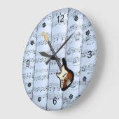 Elec Guitar ~ Rolling Sheet Music ~ Blue Tint Back Grote Klok (Hoek)