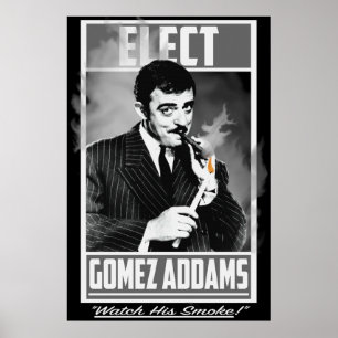 Elect Gomez Addams ziet zijn rook Poster